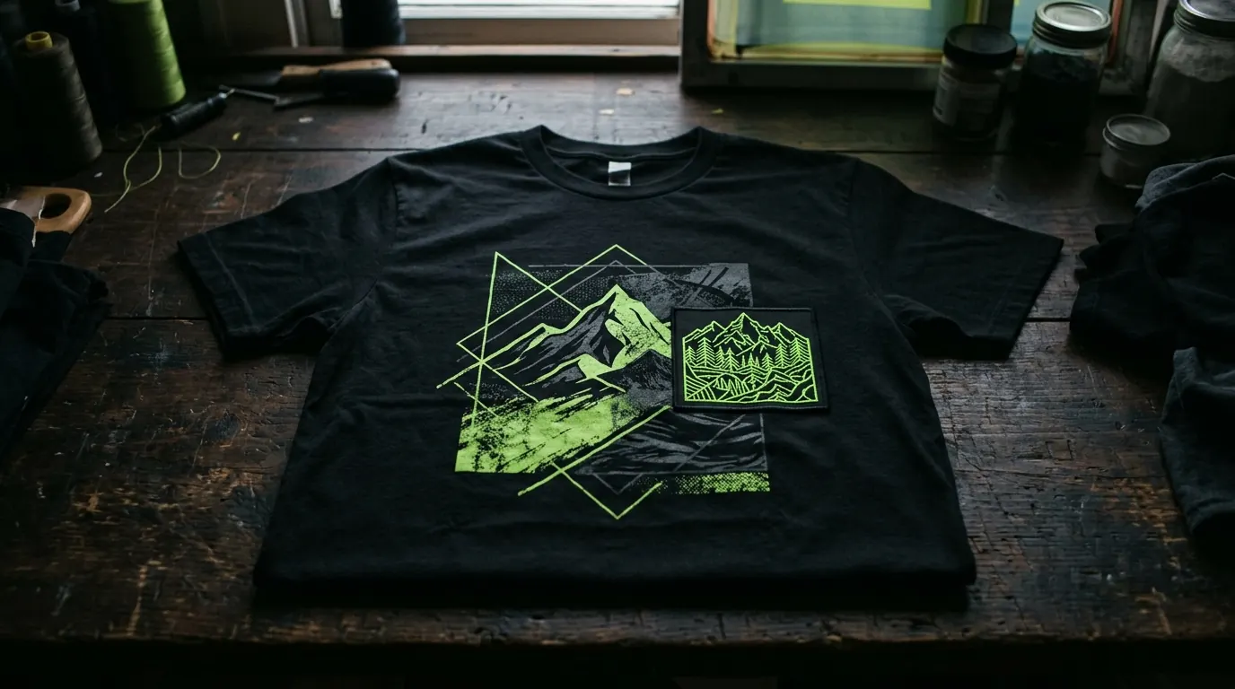Exploring the Fusion of Printing and Embroidery in On-Demand T-Shirt Creation