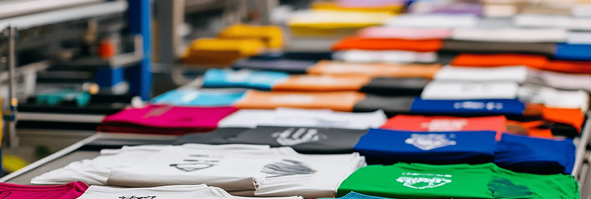 Folded finished shirts at Ripprint